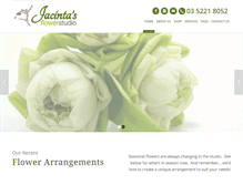 Tablet Screenshot of jacintasflowerstudio.com.au